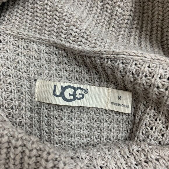 Ugg Australia Cowl Neck Knit Tunic Sweater Womens M Medium Doeskin Dolman Sleeve - Picture 14 of 16